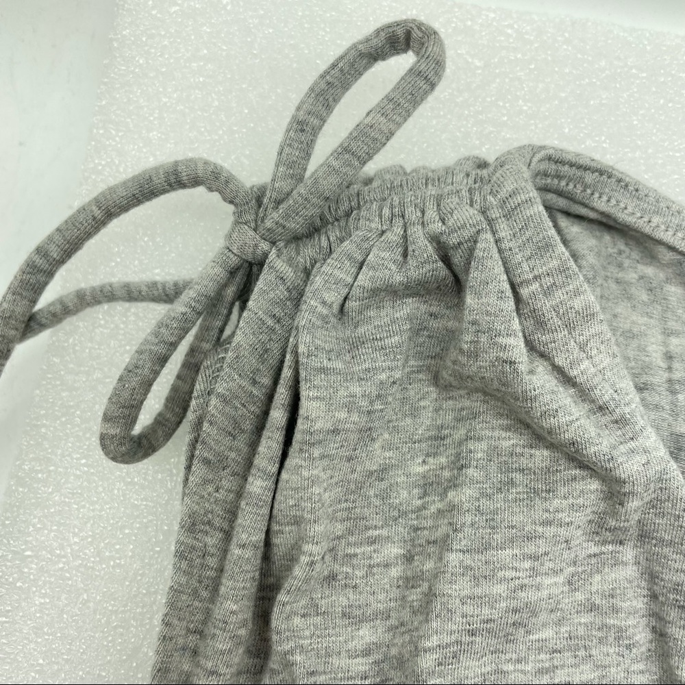 2X AnyBody Regular Cozy Knit V Neck Surplice Jumpsuit Plus Heather Grey - Picture 7 of 13